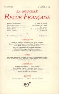  Gallimard - La Nouvelle Revue Française N° 162, juin 1966 : .