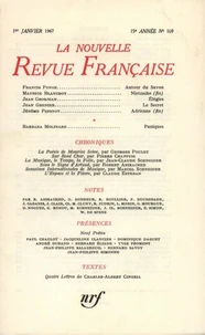 La Nouvelle Revue Française N° 169 janvier 1967