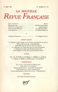 La Nouvelle Revue Française N°173 mai 1967