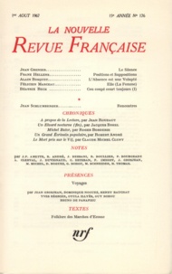  Gallimard - La Nouvelle Revue Française N° 176, aout 1967 : .