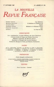 La Nouvelle Revue Française N° 178 octobre 1967