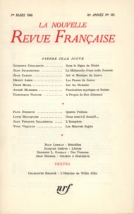  Gallimard - La Nouvelle Revue Française N° 183, mars 1968 : .