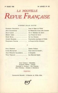 La Nouvelle Revue Française N° 183, mars 1968