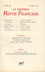  Gallimard - La Nouvelle Revue Française N° 184, avril 1968 : .