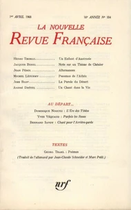 La Nouvelle Revue Française N° 184, avril 1968