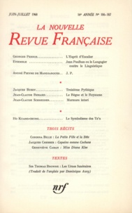  Gallimard - La Nouvelle Revue Française N° 186-187 : Juin-juillet 1968.