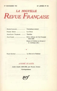 La Nouvelle Revue Française N° 191 novembre 1968