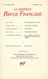 La Nouvelle Revue Française N° 202 octobre 1969