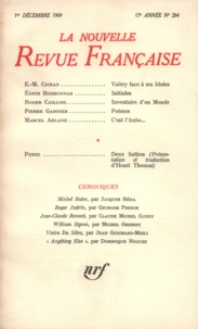  Gallimard - La Nouvelle Revue Française N° 204 décembre 1969 : .