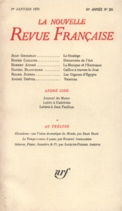  Gallimard - La Nouvelle Revue Française N° 205 janvier 1970 : .
