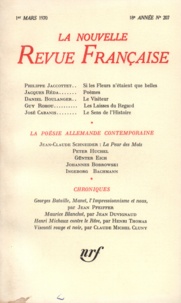  Gallimard - La Nouvelle Revue Française N° 207, mars 1970 : .