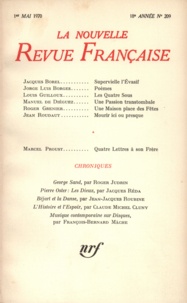 Gallimard - La Nouvelle Revue Française N° 209, mai 1970 : .
