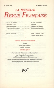  Gallimard - La Nouvelle Revue Française N° 210, juin 1970 : .