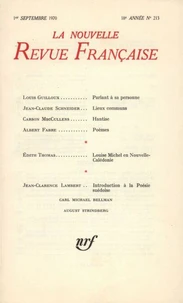 La Nouvelle Revue Française N° 213 sept 1970