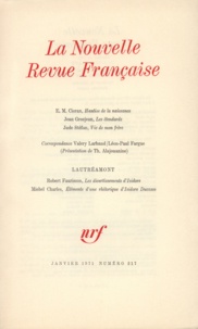  Gallimard - La Nouvelle Revue Française N° 217 janvier 1971 : .