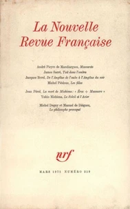 La Nouvelle Revue Française N° 219, mars 1971