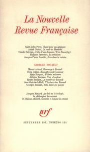  Gallimard - La Nouvelle Revue Française N° 225 sept 1971 : .