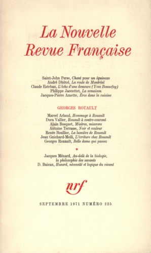 La Nouvelle Revue Française N° 225 sept 1971