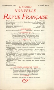  Gallimard - La Nouvelle Revue Française N° 23 novembre 1954 : .