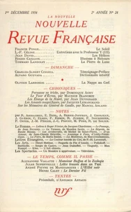 La Nouvelle Revue Française N° 24 décembre 1954