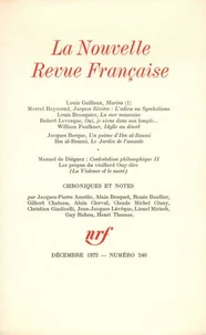 La Nouvelle Revue Française N° 240 décembre 1972
