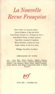 La Nouvelle Revue Française N° 246, juin 1973