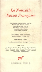  Gallimard - La Nouvelle Revue Française N° 251, novembre 197 : .