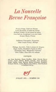 La Nouvelle Revue Française N° 259 juillet 1974
