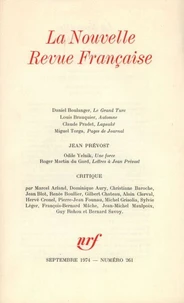 La Nouvelle Revue Française N° 261 sept 1974