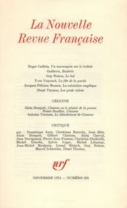 La Nouvelle Revue Française N° 263 novembre 1974