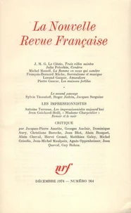 La Nouvelle Revue Française N° 264 décembre 1974