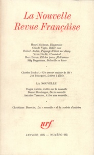  Gallimard - La Nouvelle Revue Française N° 265 janvier 1975 : .