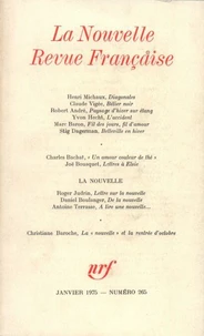 La Nouvelle Revue Française N° 265 janvier 1975