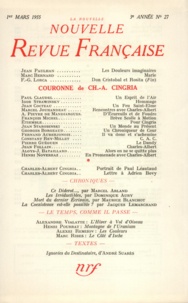  Gallimard - La Nouvelle Revue Française N° 27, mars 1955 : .