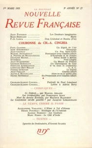 La Nouvelle Revue Française N° 27, mars 1955