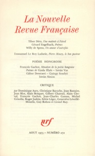  Gallimard - La Nouvelle Revue Française N° 272, aout 1975 : .