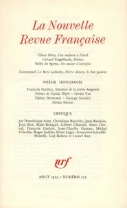 La Nouvelle Revue Française N° 272, aout 1975