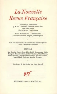 La Nouvelle Revue Française N° 273 sept 1975