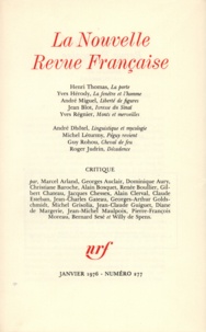  Gallimard - La Nouvelle Revue Française N° 277 janvier 1976 : .