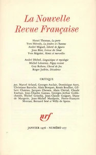 La Nouvelle Revue Française N° 277 janvier 1976