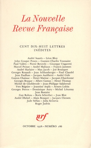 La Nouvelle Revue Française N°286, octobre 1976