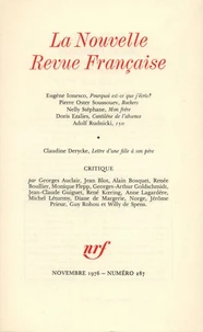 La Nouvelle Revue Française N° 287 novembre 1976