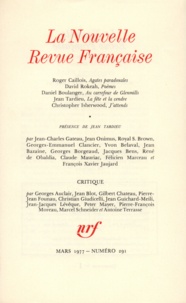  Gallimard - La Nouvelle Revue Française N° 291, mars 1977 : .