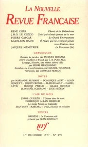 La Nouvelle Revue Française N° 297 octobre 1977