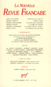  Gallimard - La Nouvelle Revue Française N° 299 décembre 1977 : .