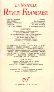  Gallimard - La Nouvelle Revue Française N° 300 janvier 1978 : .