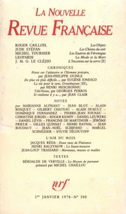 La Nouvelle Revue Française N° 300 janvier 1978