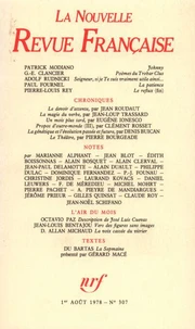 La Nouvelle Revue Française N° 307, aout 1978