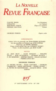 La Nouvelle Revue Française N° 308 sept 1978