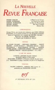 La Nouvelle Revue Française N° 313 février 1979
